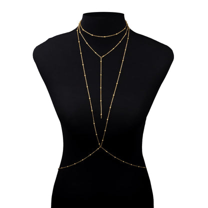 Bikini Bra Body Chains Women Body Round Beads Chain