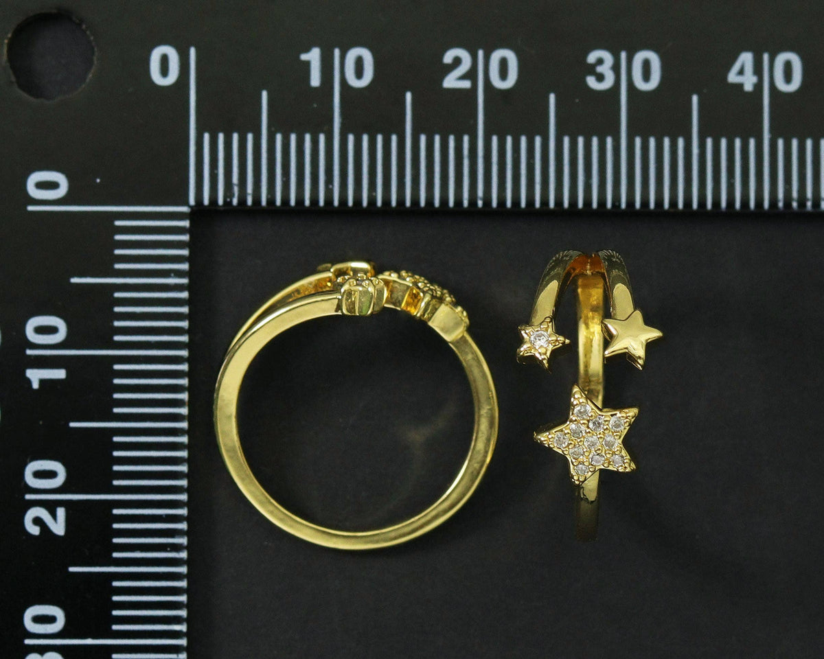 CZ Star Open Ring, Sku#LD218