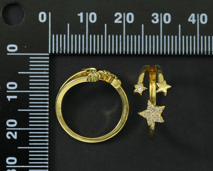 CZ Star Open Ring, Sku#LD218