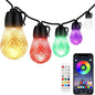 Colorful RGB Outdoor String Lights with App Control