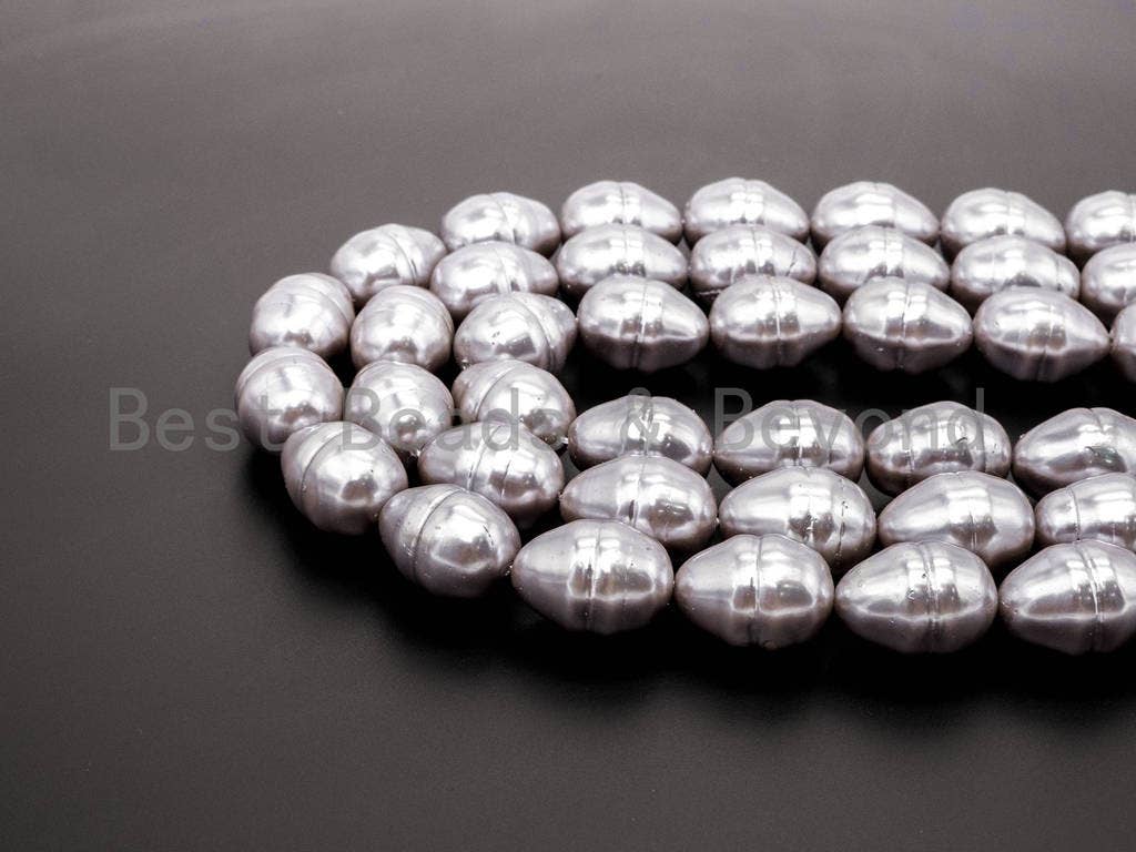 Gray Natural Mother of Pearl Large Baroque shape beads,17x23