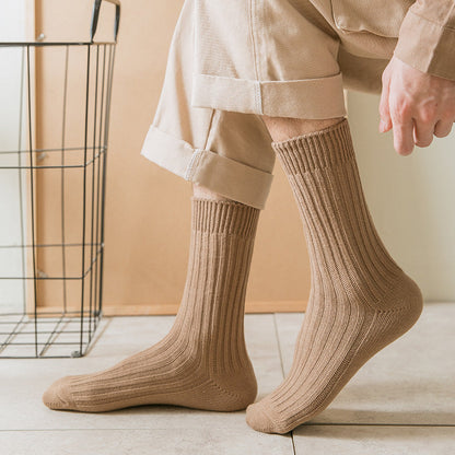 Double-needle Cotton Mid-calf Athletic Socks