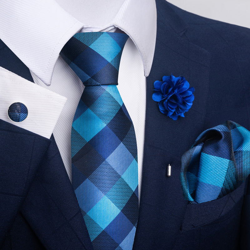 Men's Tie Suit Pocket Square Combo 8