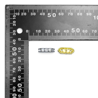 10pc Rhinestone Jewerly Seperator Bar with 3 holes, sku#C131