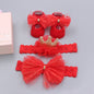 Flower Baby Girl Headband Socks Set Shoes With  Crown Bows Newborn Headbands For Girls Turban Baby Hair Accessories