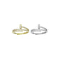 Gold Silver Clear CZ Nail Wrap Adjustable Ring, Sku#A379