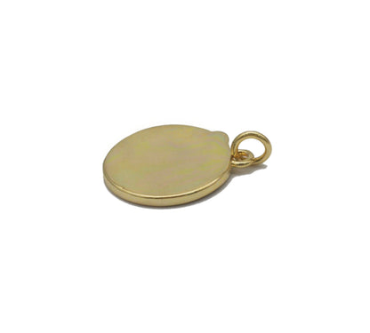 Gold Enamel Astronaut On Round Sky Charm, Sku#LD317
