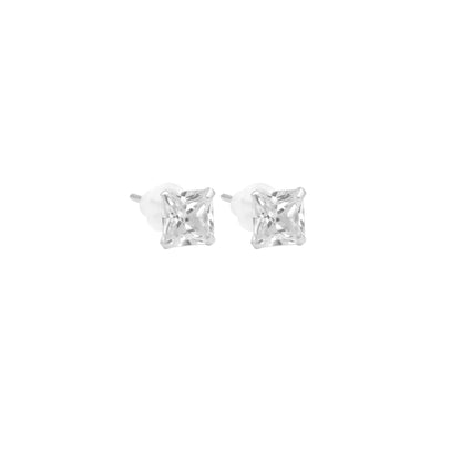 Sterling Silver Square shape stud earrings, sku#LX396