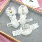 Flower Baby Girl Headband Socks Set Shoes With  Crown Bows Newborn Headbands For Girls Turban Baby Hair Accessories