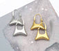 Gold Silver Purse Lady's Bag Shape Earrings, Sku#B332
