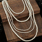 Multi Layer Pearl Strand Necklace Costume Jewelry