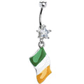 Ireland Flag Dangle Belly Ring
