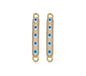 Gold CZ Enamel Evil Eye Long Bar Connector, Sku#LD330
