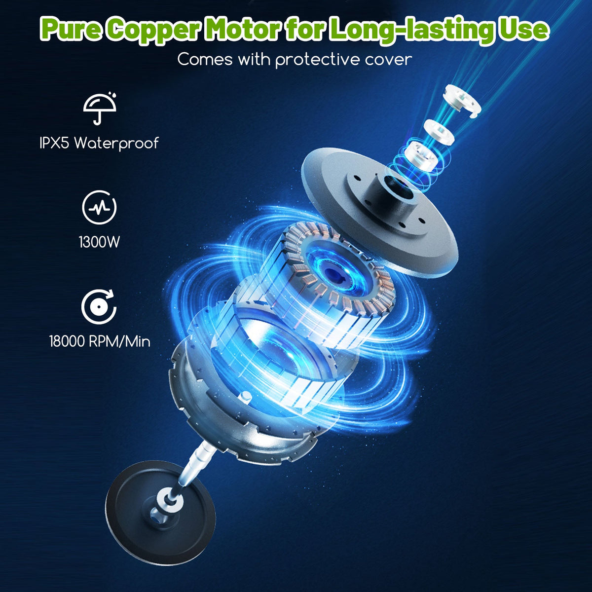 2400 PSI Electric Pressure Washer with 4 Universal Wheels