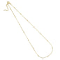 Dainty Gold Box Chain with Satalite ball Adjustable Necklace, Sku#LD493