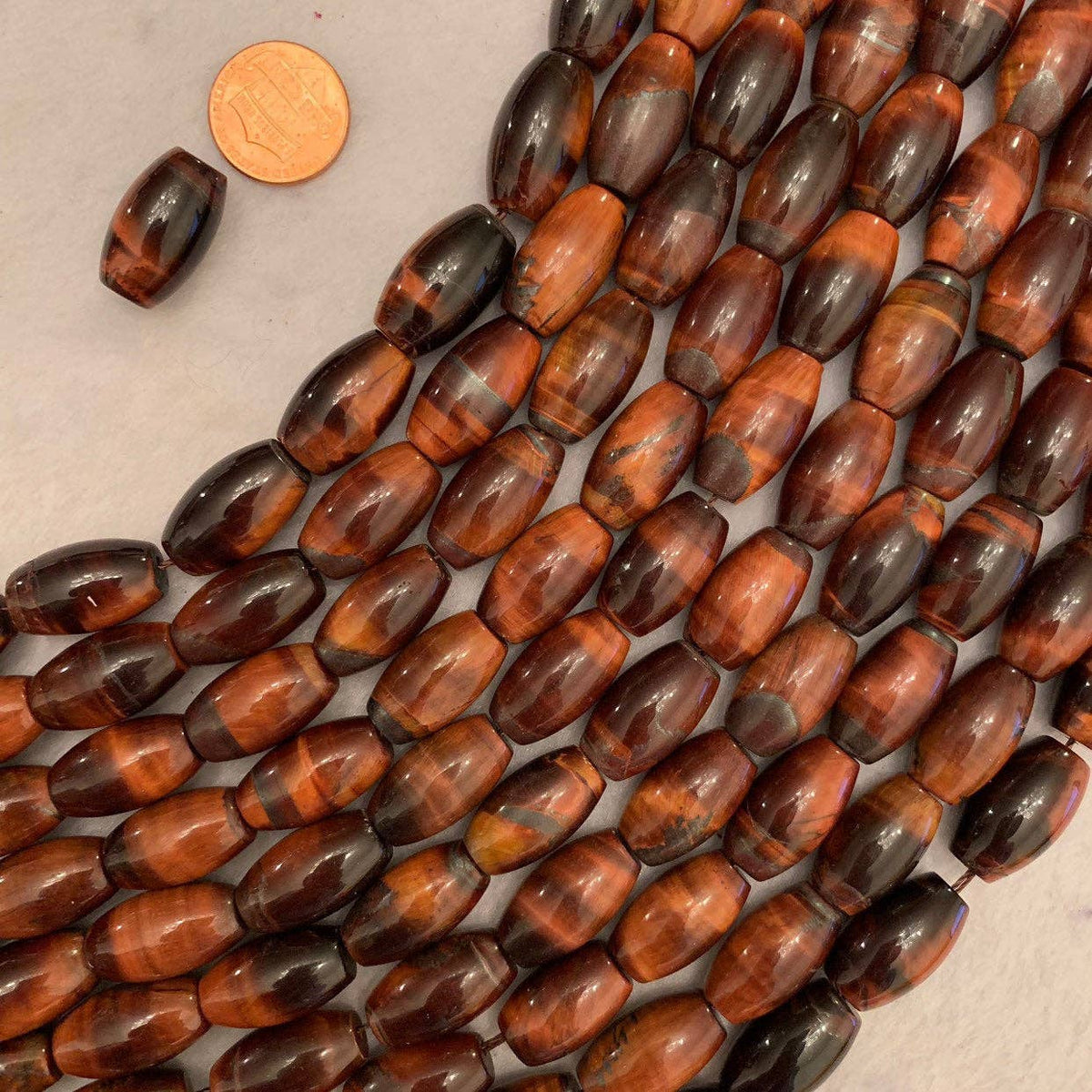 1pc/10pcs/20pcs High Quality Golden/Red Tiger eye Oval Barre