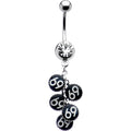Crystalline Gem Dangling 69 Belly Ring