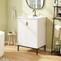 24 Inch Bathroom Vanity with Sink Combo and Adjustable Shelf-White