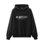 Mens American-style High-street Reflective-striped Hooded Sweatshirt Mirrored Finish