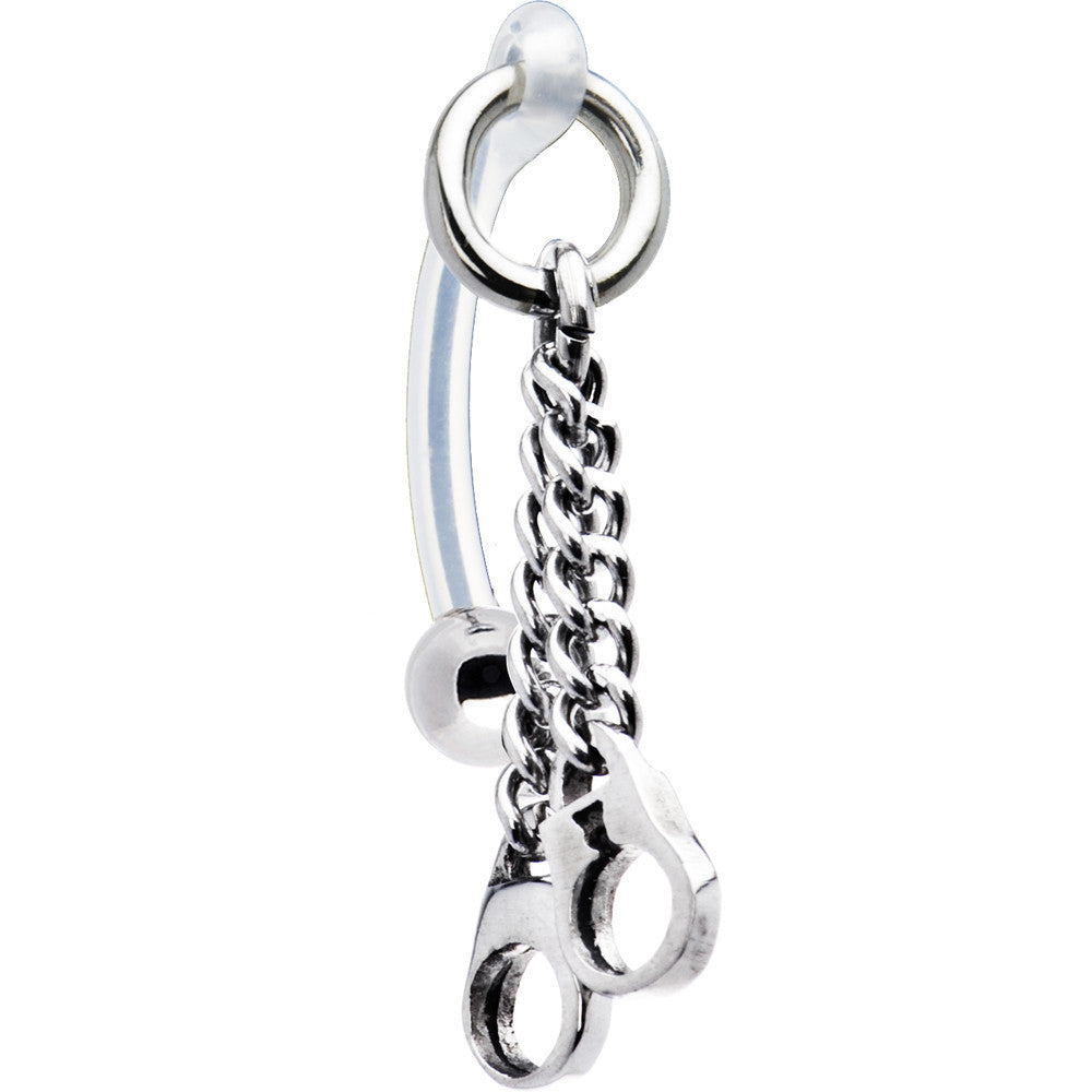 Surgical Steel Handcuff Bioplast Intimate Piercing