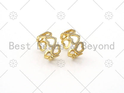 CZ Micro Pave String Heart ring, Sku#X220