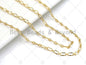 4mm Gold Flat Oval Linked Chain by Yard, Dainty  Delicate Oval Link Chain, Gold Plated Brass Chain, Wholesale Chain, sku#LK124