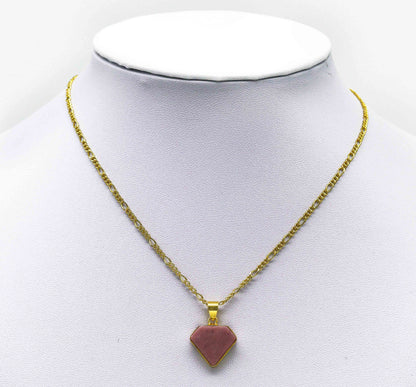 Labradorite/Lapis/Moonstone/Amazonite Diamond Shape Gemstone Pendant, Sku#LY19