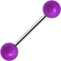 Purple Neon Barbell Tongue Ring
