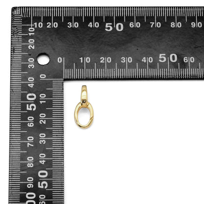Plain Gold Oval Link Charm Holder/Snap Click Clasp/Chain Link, SKU#Y836