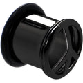 00G Anodized Titanium Single Flare Peace Sign Plug
