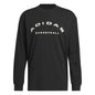 adidas Mens Select Long Sleeve Basketball T-Shirt Black/Cloud White