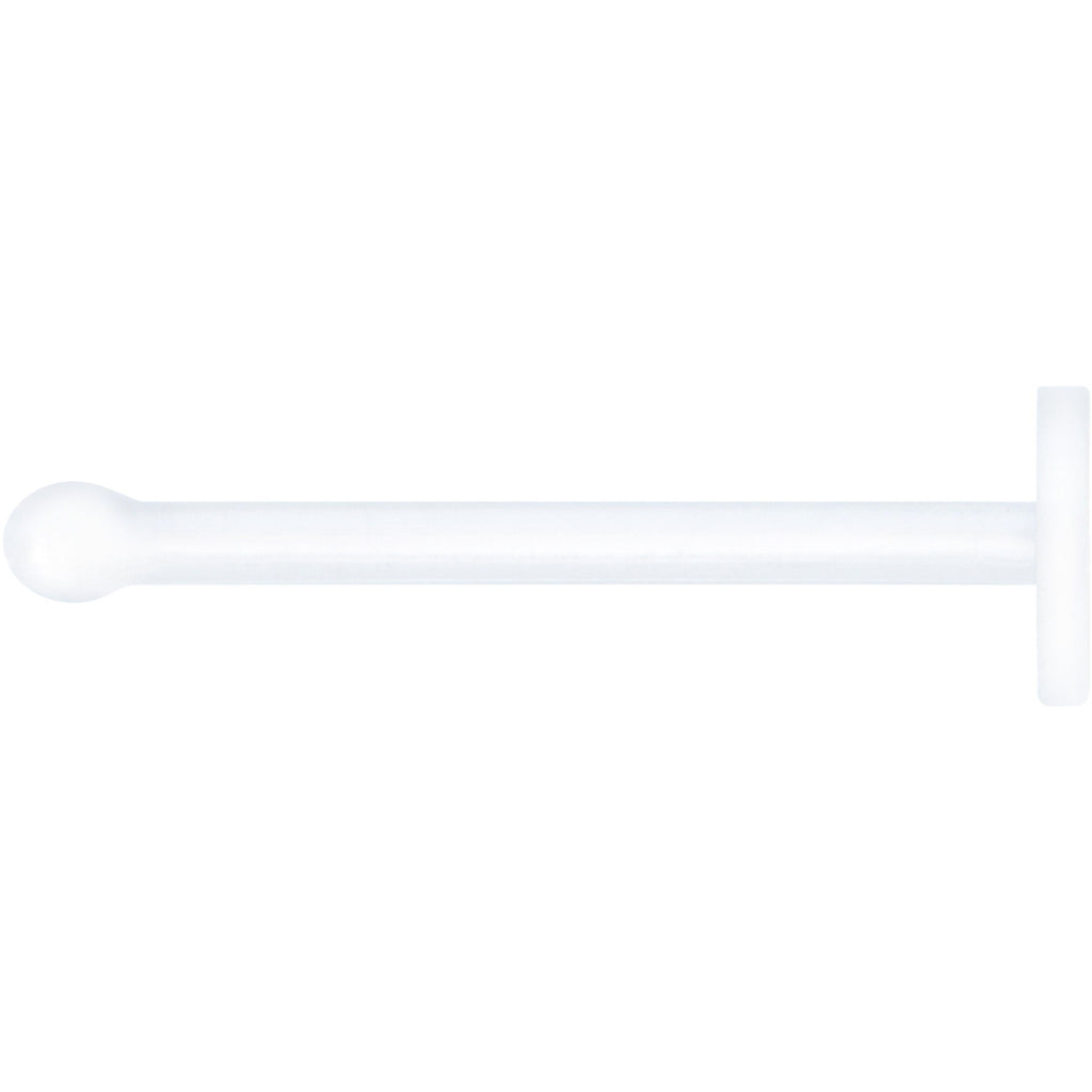 20G Clear Flat Bioplast Nose Retainer