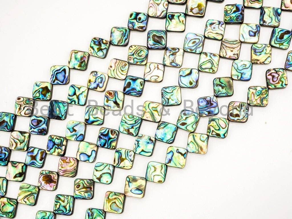Natural Abalone Flat Diamond Shape Shell beads, SKU#R8C