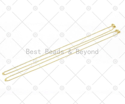 18K Gold Filled Trace Oval Link Chain Necklace, Sku#JD08