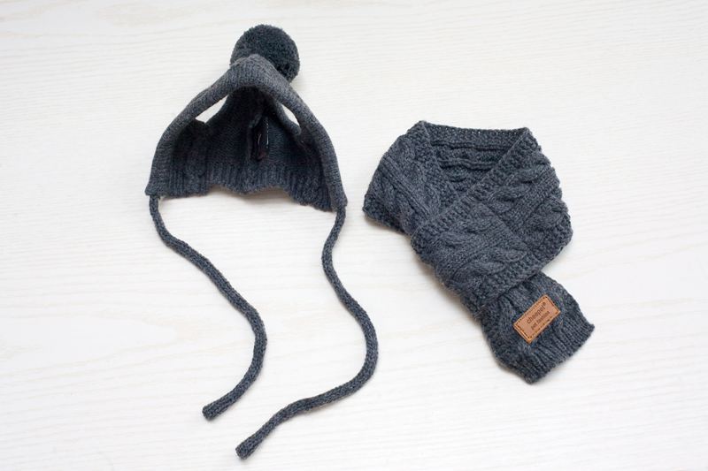 Tide pet clothes dog hat bib suit Teddy Bomei wool scarf autumn winter hat pet scarf