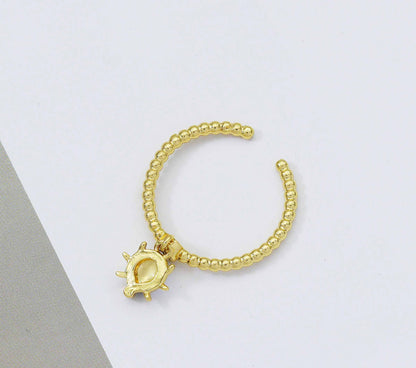 Enamel Ladybug Adjustable Ring, Sku#LD246