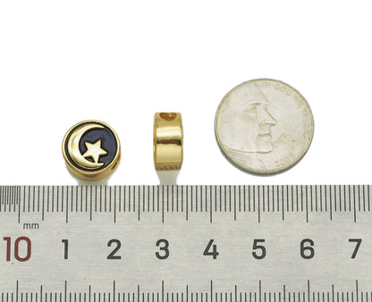 Whtie Enamel Spacer Beads, Sku#LK579