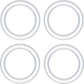 1/2 Clear Rubber O-Ring 4-Pack