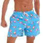 Mens Fashionable Sports Beach Shorts With 3D Digital Print, European And American Style