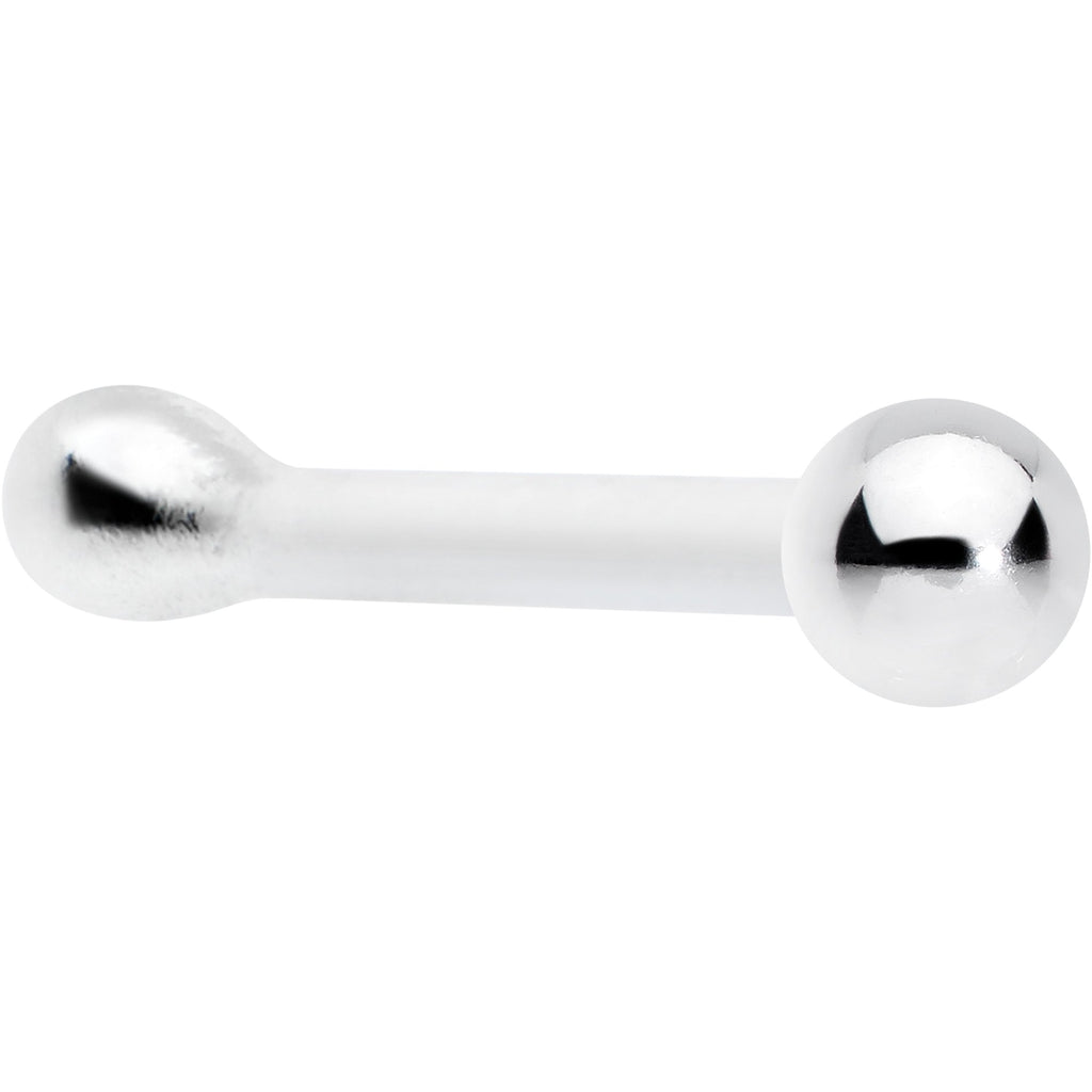 Sterling Silver 1.3mm Ball  Nose Bone