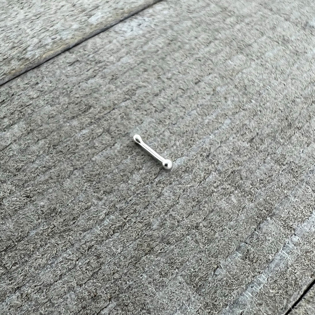Sterling Silver 1.3mm Ball  Nose Bone