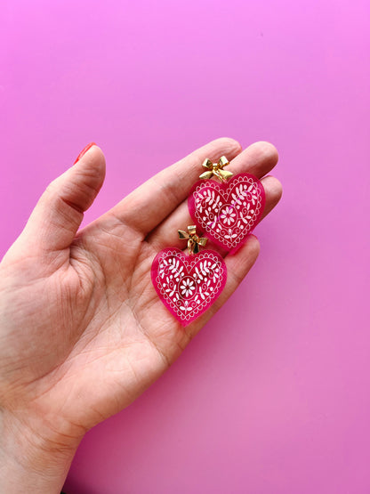 Art for your Ears-Floral Engraved Earrings