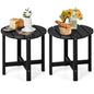 Set of 2 18 Inch Round Weather-Resistant Adirondack Side Tables