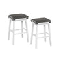 Set of 2 24/30 Inch Dining Bar Stool with Acacia Wood Frame