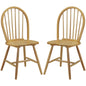 Set of 2 Vintage Windsor Wood Chair with Spindle Back for Dining Room