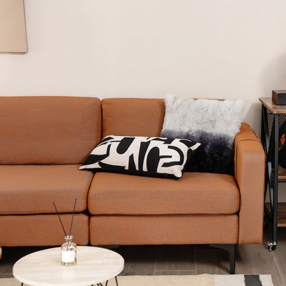 Modular 3-Seat L-shaped Sectional Sofa with Reversible Chaise and 2 USB Ports-Green