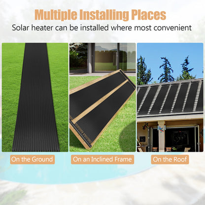 2 Pieces 10/16.4/20 Feet Weatherproof Solar Swimming Pool Heating System