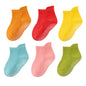 6 Pairs Baby Cotton Anti-slip Boat Low Cut Floor Socks For Boys And Girls Children's Sock