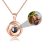 Rose Flower Photo Projection Necklace