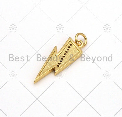 Colorful Enamel Lightning Shape Pendant, 18K Gold Filled Ena